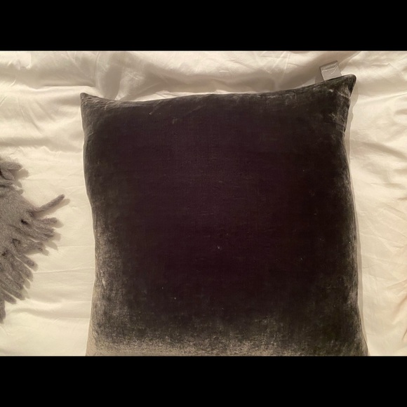 2 Charcoal Velvet 20x20 Aviva Stanoff Pillows - Picture 5 of 8